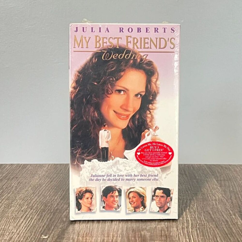VHS Tape My Best Friends Wedding Film 1997 Julia Roberts Cameron Diaz Sealed New